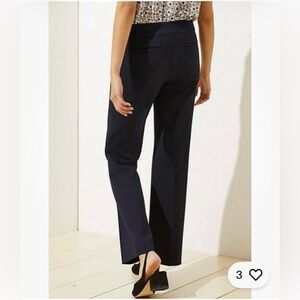 NWT Ann Taylor LOFT Marisa High Waisted Trousers Navy Size 4 retails for $69.50